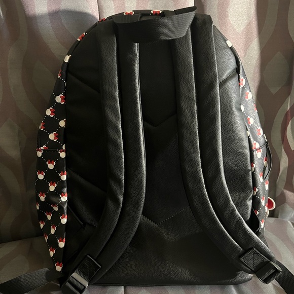 Official Disney Parks Minnie Mouse Polka Dot Bow Mini Vegan Leather Backpack Bag - Picture 6 of 10